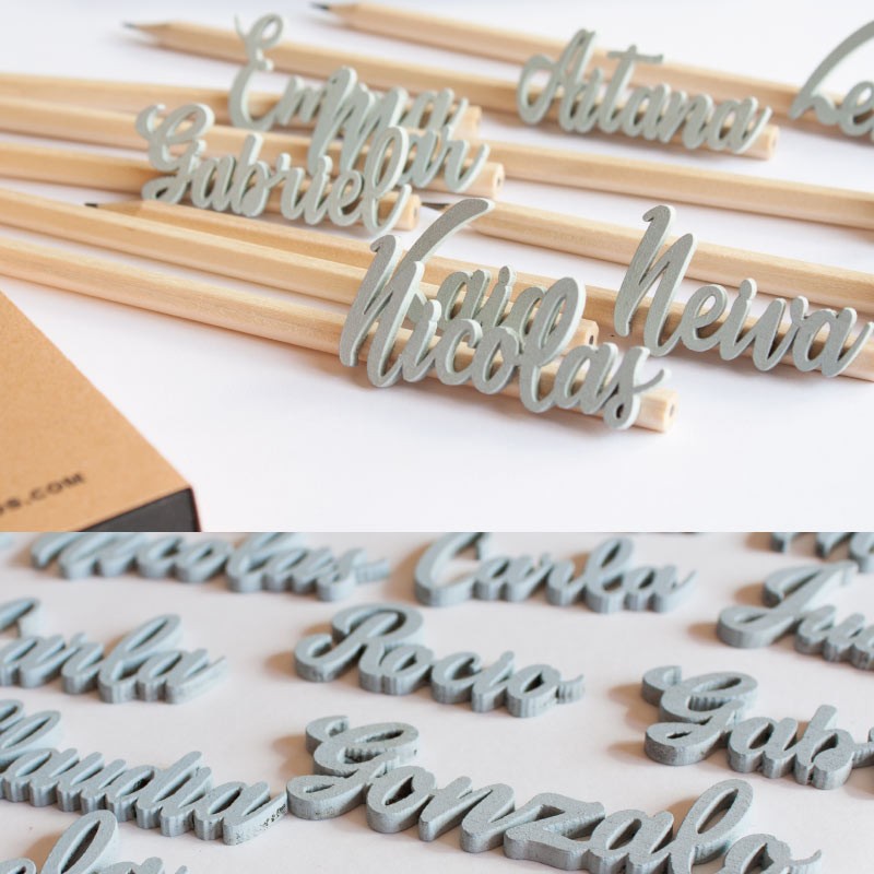 Lápices Personalizados con Nombres de Madera un detalle de comunión